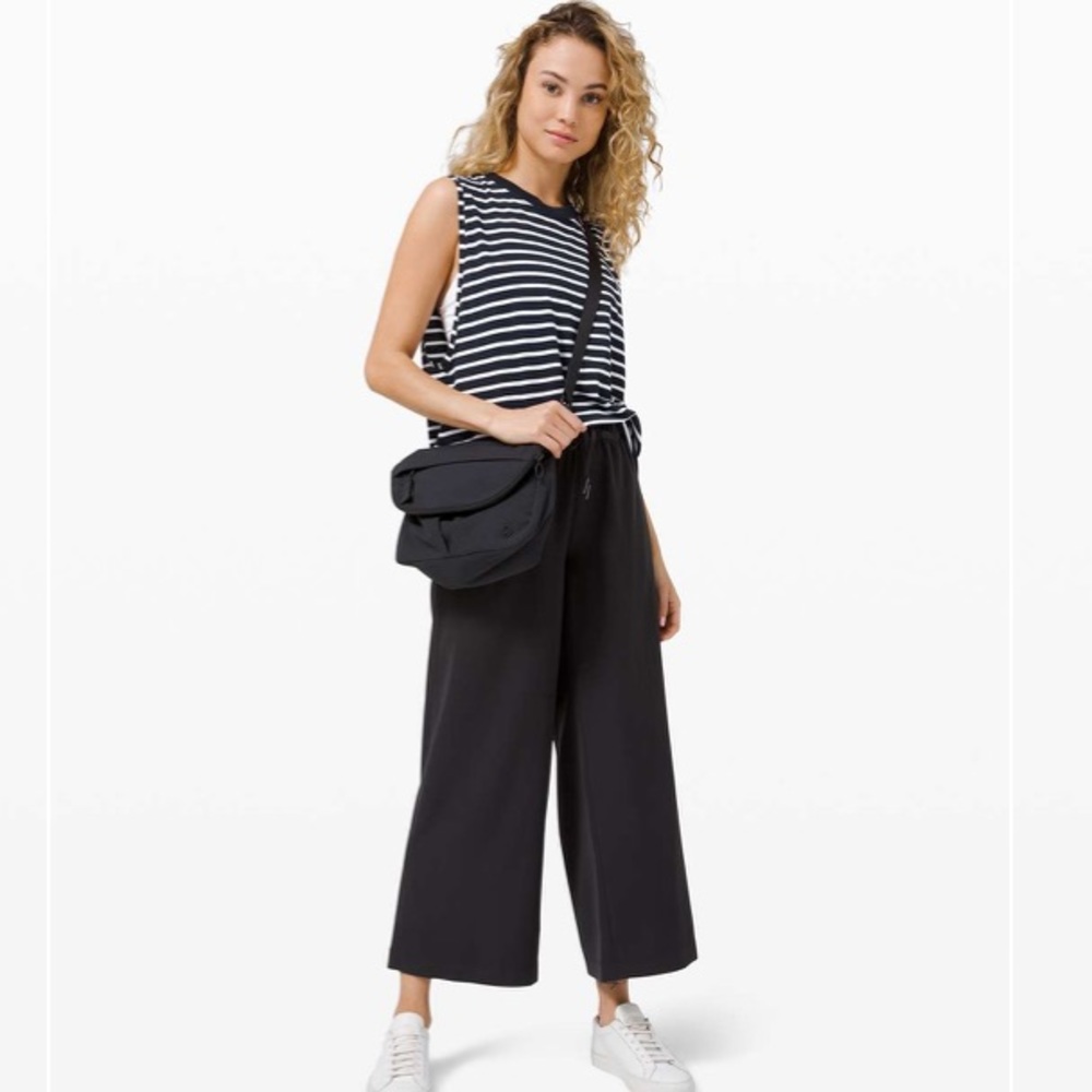 All Yours Boyfriend Tank - yachtie stripe true navy white